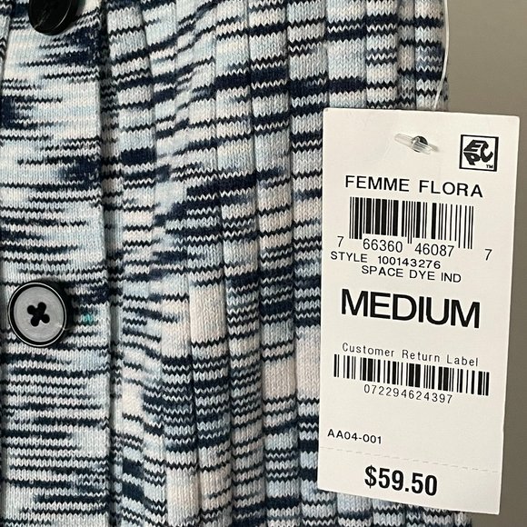 INC Femme Flora Rib Knit Buttoned Midi Skirt SIZE MEDIUM - Picture 4 of 6